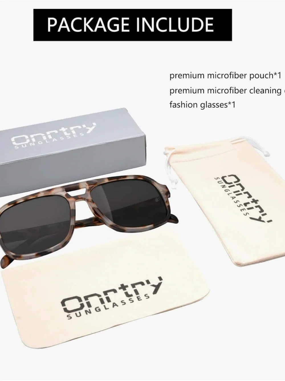 Retro 70s Style Oversized Aviator Sunglasses -Tortoise Shell Frame grey lenses